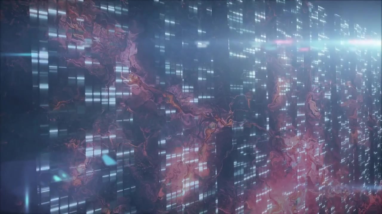 Dynamic Abstract Background of Digital Data and Genetic Sequencing