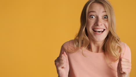 Caucasian-woman-getting-surprised-on-camera.