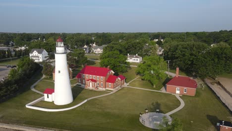 fort gratiot lighthouse, port huron, michigan, usa, on the shore of lake huron