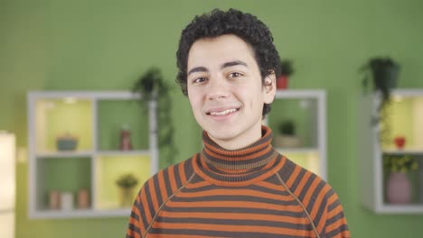 happy and positive smiling adolescent boy.