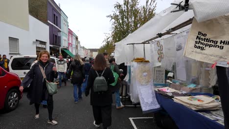 notting hill market in london: a lively street market scene