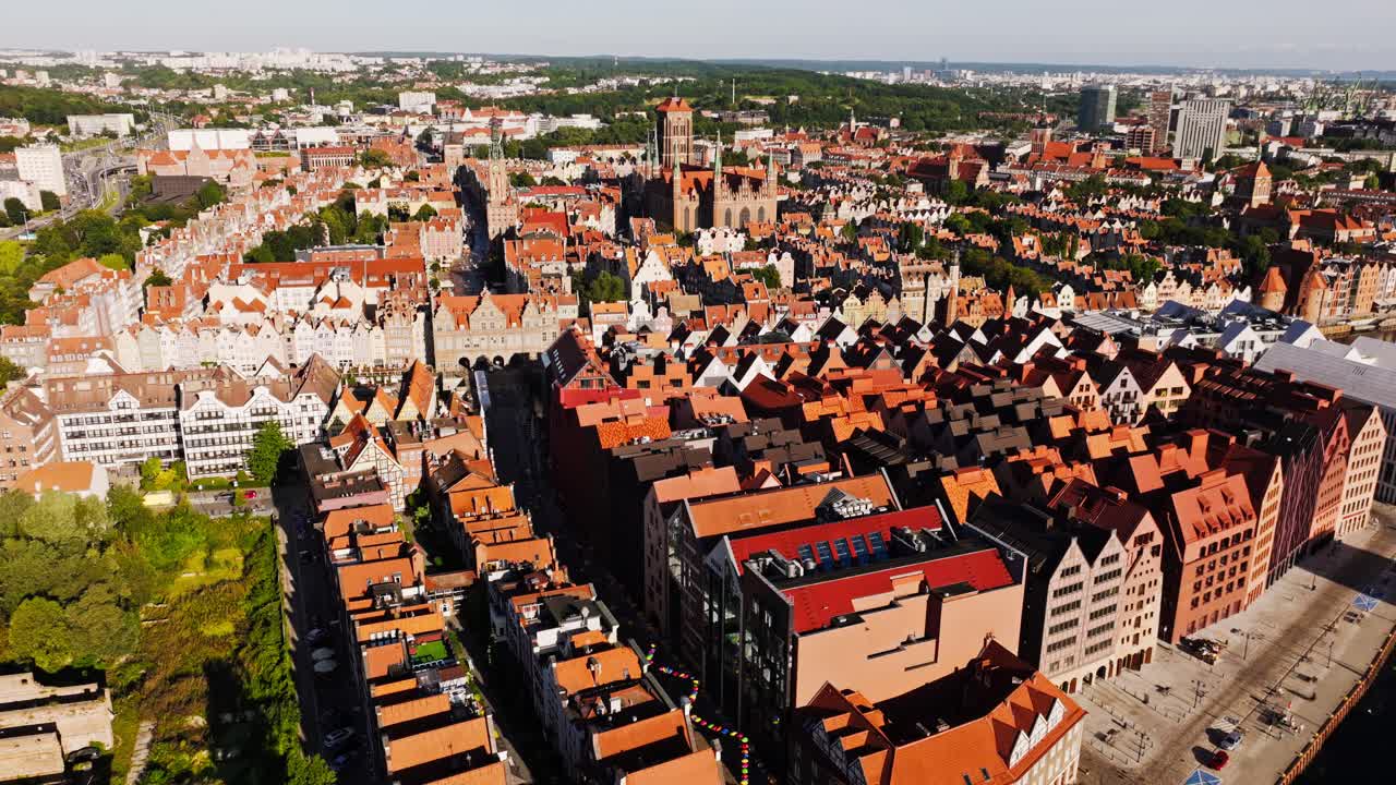 Drone captures Gdańsk Old Town as cradle of change in modern European era