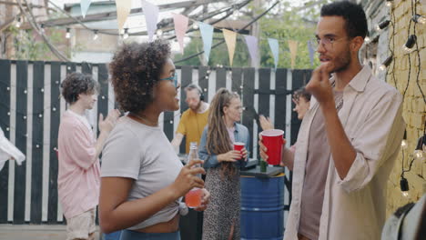 friends gathering at an outdoor party