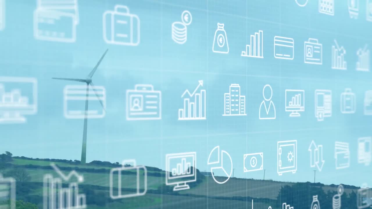 アイコン アニメーション 風力タービン