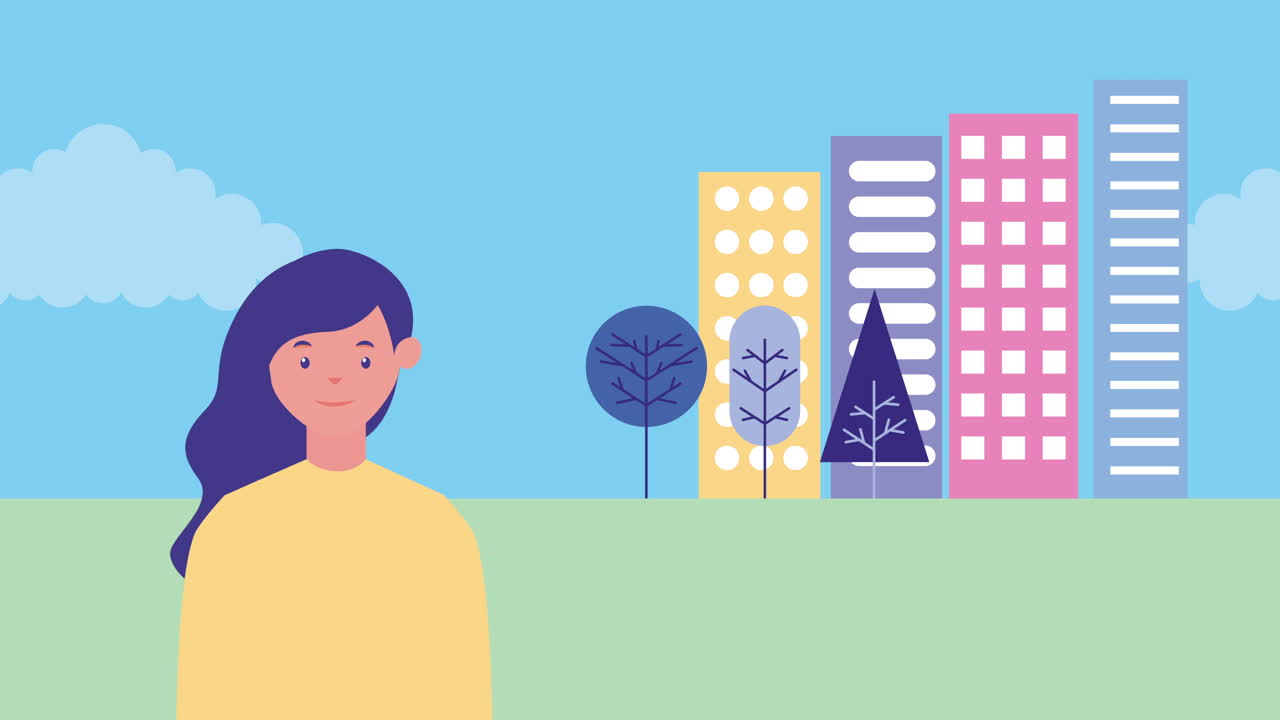 비즈니스 우먼 오브 더 시티 아바타 캐릭터