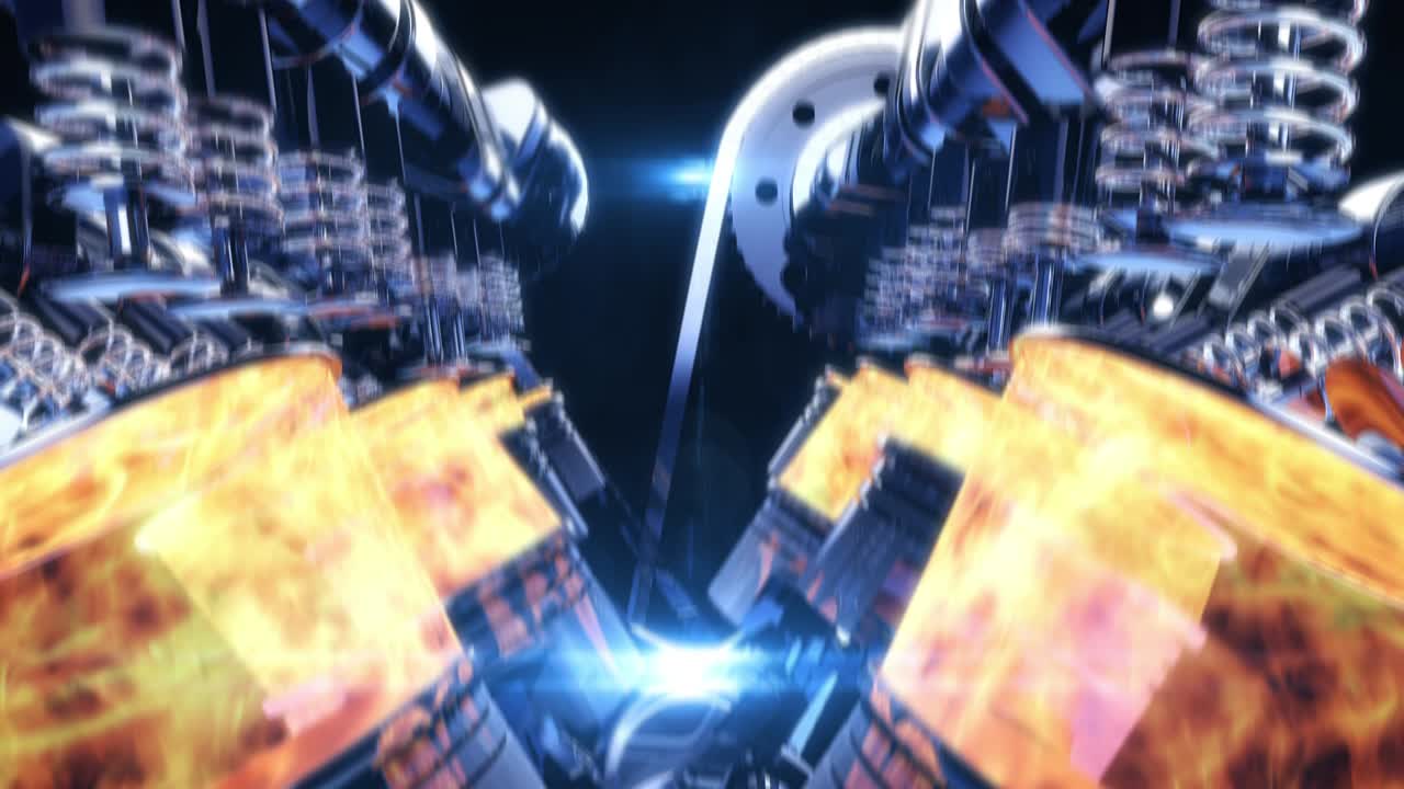 cg v8 엔진 애니메이션 - 렌즈 플레어 및 시각 효과