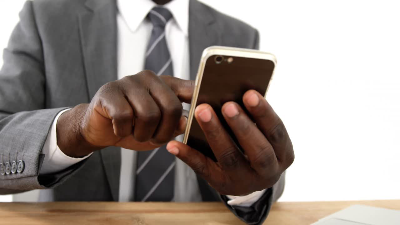 Businessman using mobile phone