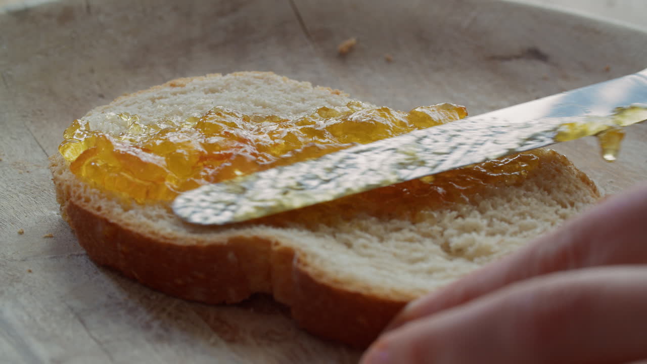 An orange marmalade sandwich