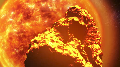 asteroid near a sun