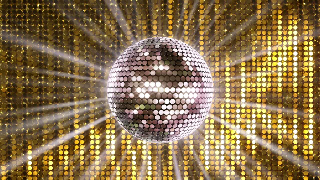 Mirror Ball Disco Lights Club Dance Party Glitter Background
