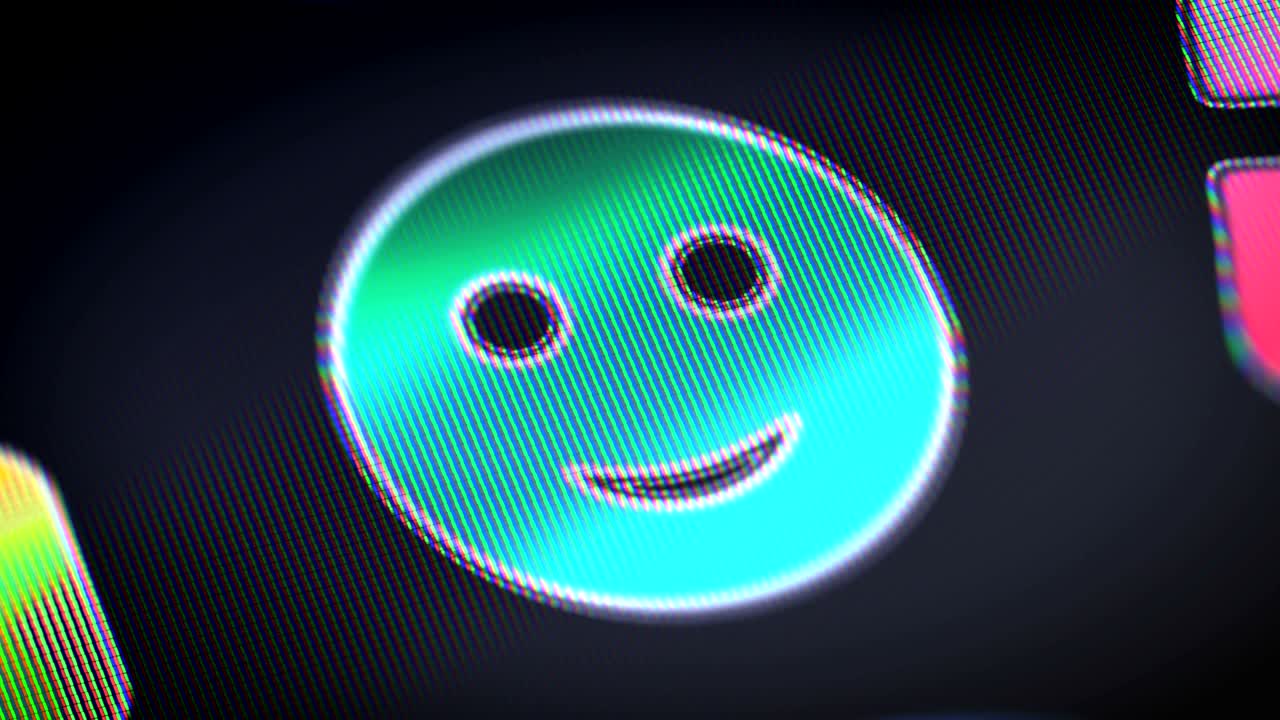 el icono de la sonrisa en la pantalla.