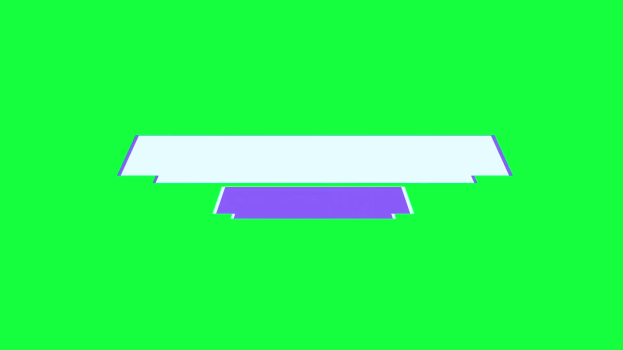 Simple Animated Lower Third Graphic with Shadow on Green Screen