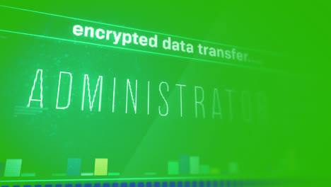 animation of data processing on green background