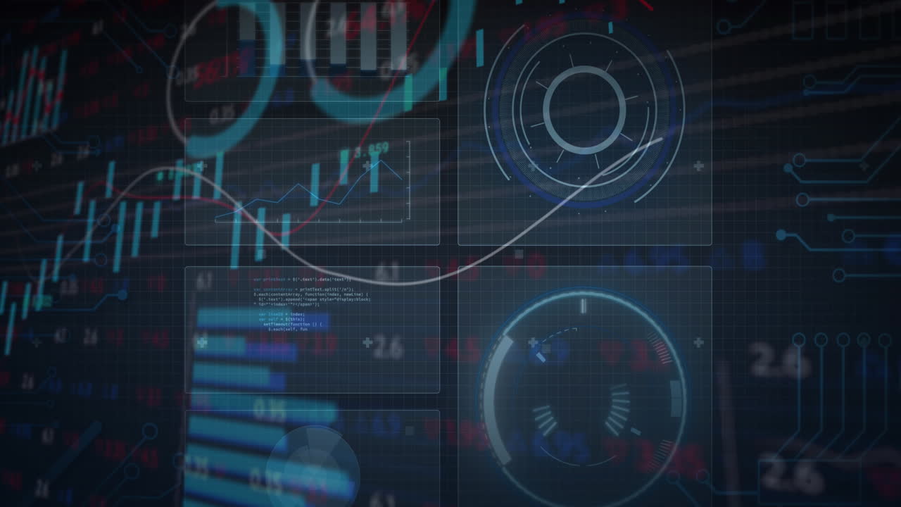 Animation of financial data processing over statistics