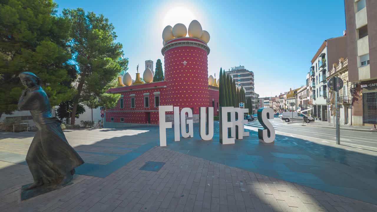 Timelapse in Figueres , costa brava of girona