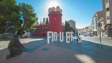 timelapse in figueres , costa brava of girona