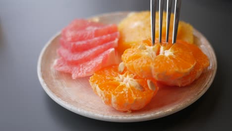 sliced grapefruit and mandarin oranges