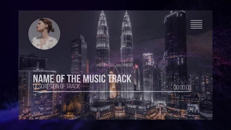 Music Album Cover Design with Woman Portrait