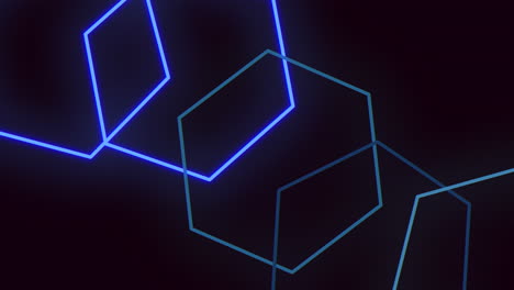 Nightclub-hexagons-pattern-with-neon-blue-light