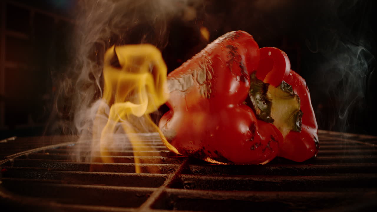 pimienta roja a la parrilla