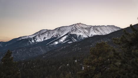 timelapse of day to night of mount princeton in the rocky mountains in colorado