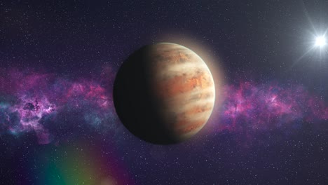 alien planet in a nebula
