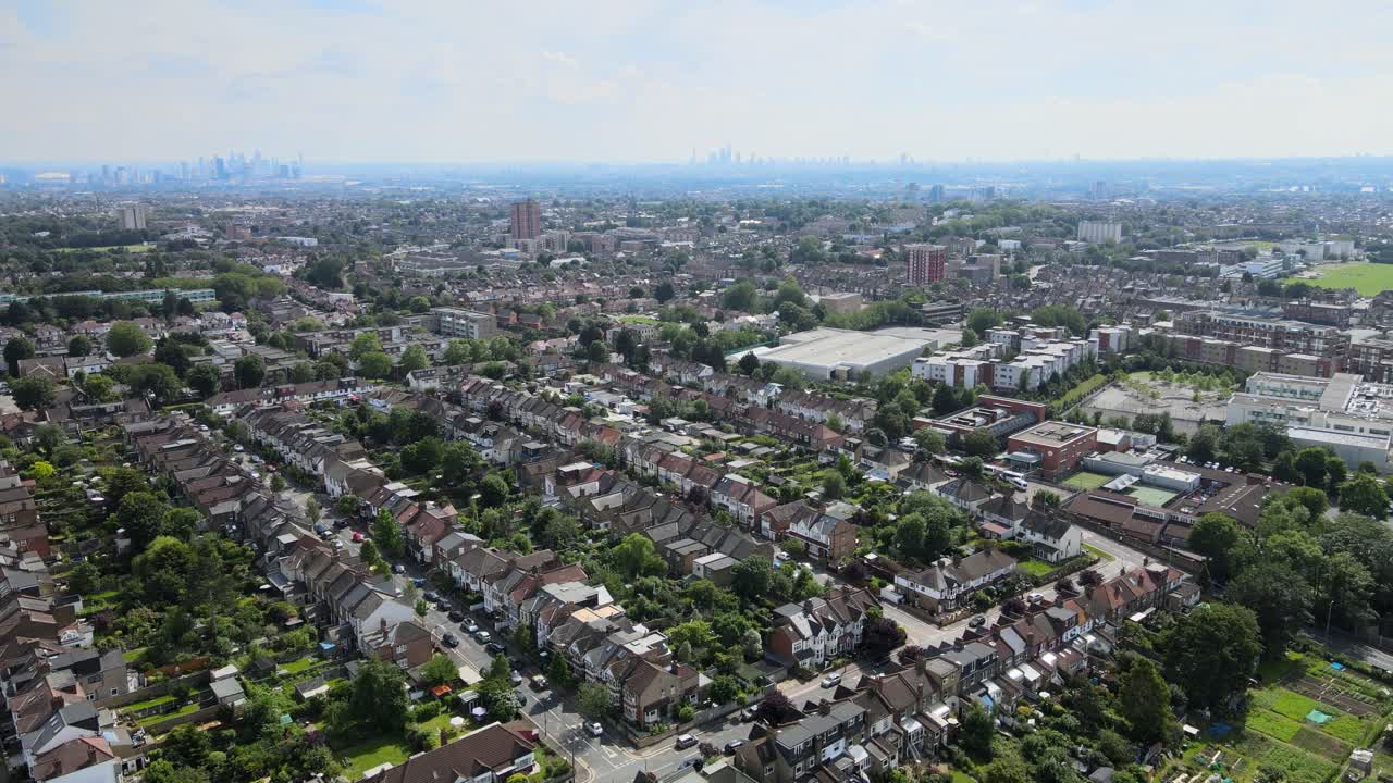 walthamstow 동쪽 런던 자치구 영국 공중 영상 pov