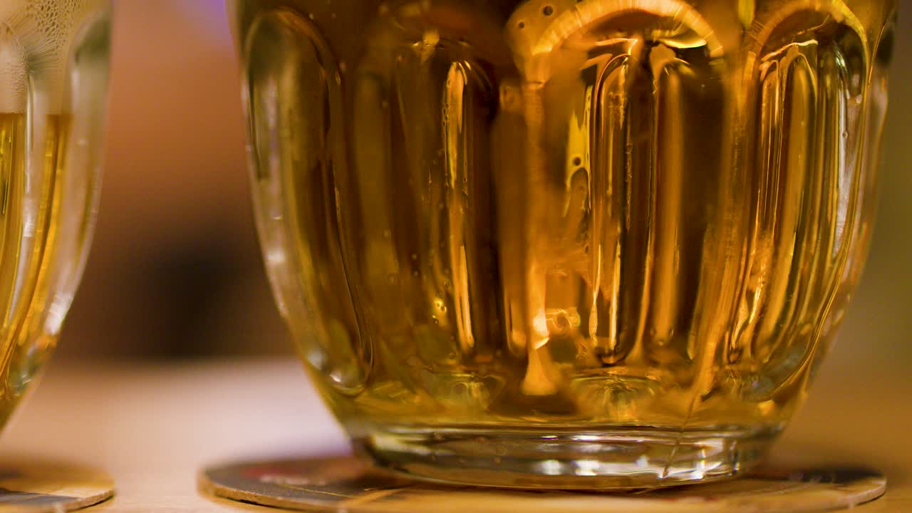 Close-up of beer in a glass