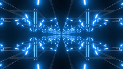neon blue futuristic tunnel