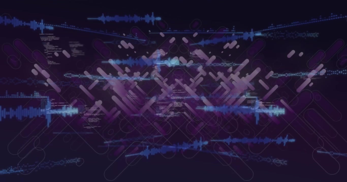 Animation of data processing over shapes