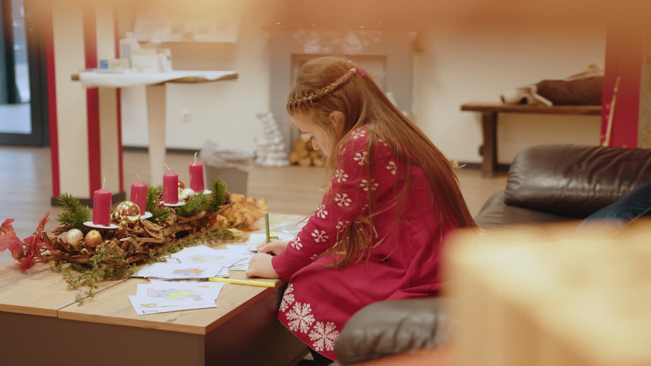 детский рисунок на рождество