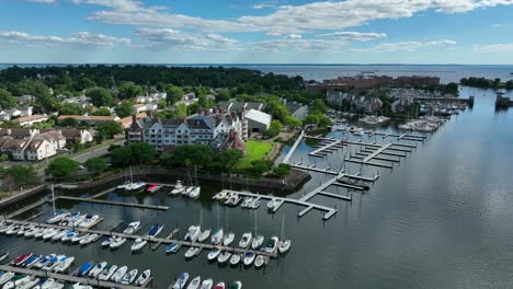 casas de lujo de shippan point en stamford connecticut rodeadas por el puerto