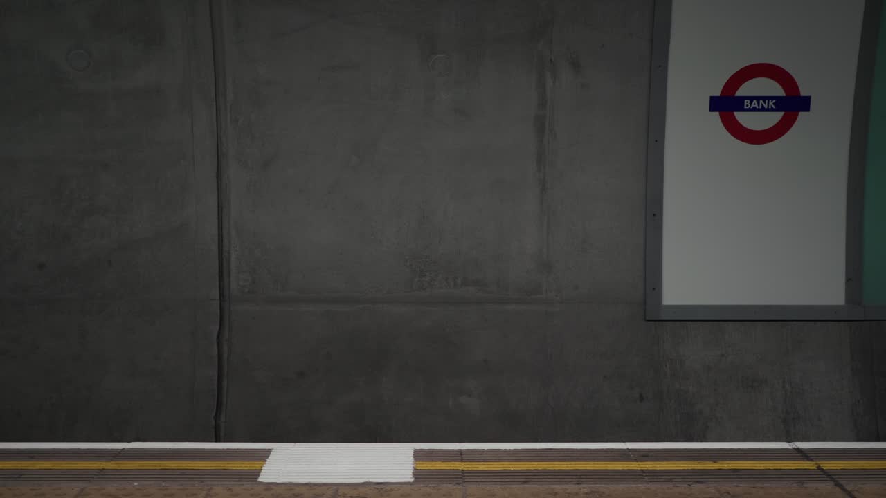 estación de metro en el metro de londres sin gente.