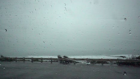 Raindrops-run-Along-car-window