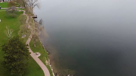 reeds lake east grand rapids michigan drone aerial footage