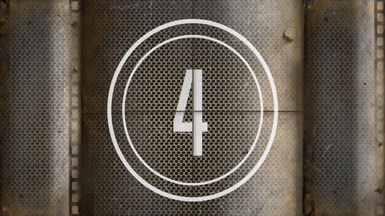 Film countdown animation 4k