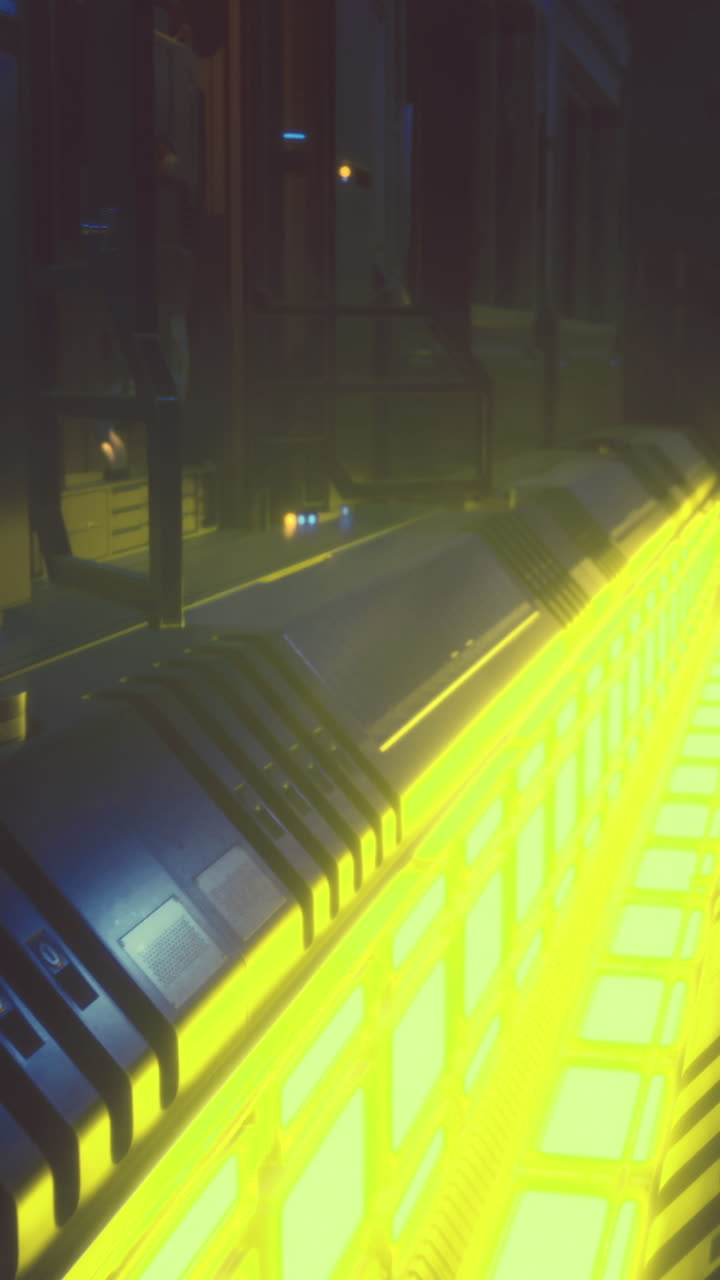 Neon lights illuminating a futuristic urban environment at night