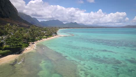 a hawaiian escape unfolds on a stone-sand beach against the breathtaking canvas of a turquoise sea