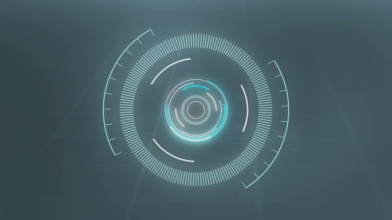 animación del escaneo del alcance sobre el procesamiento de datos financieros sobre un fondo gris