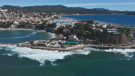 surfer and bodyboarder in bandol france