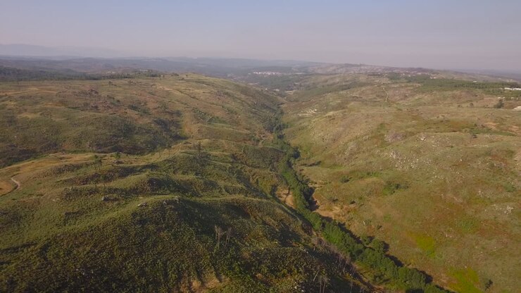 Bellissima valle situata a Guarda, Portogallo