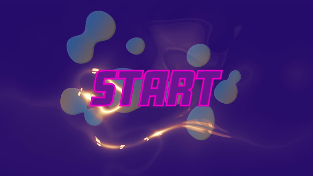 animación digital de formas líquidas de gradiente y puntos de luz contra un fondo azul