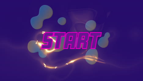 digital animation of gradient liquid shapes and spot of light against blue background
