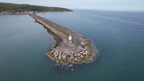 등대 fishguard 페리 포트 웨일즈 드론 조감도