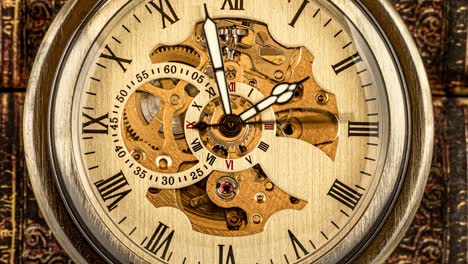 primer plano de la esfera del reloj antiguo. reloj de bolsillo antiguo.