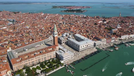 venice italy saint mark's square aerial drone footage 1