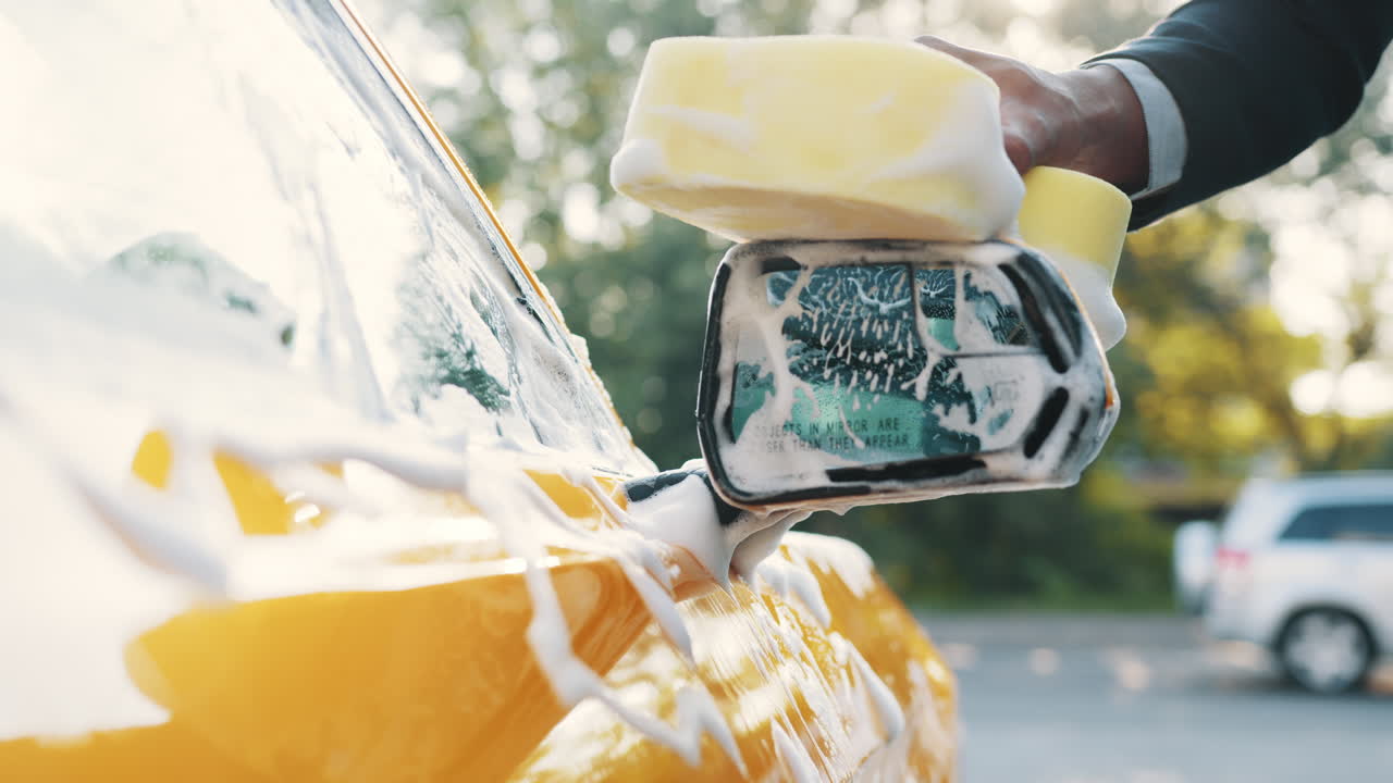 진행 중인 자동차 세탁