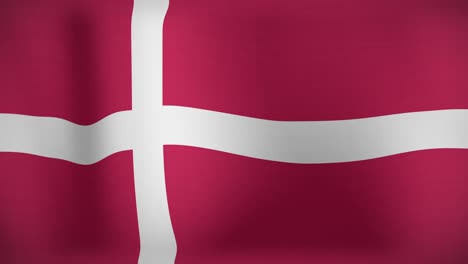 animation of moving flag of denmark waving