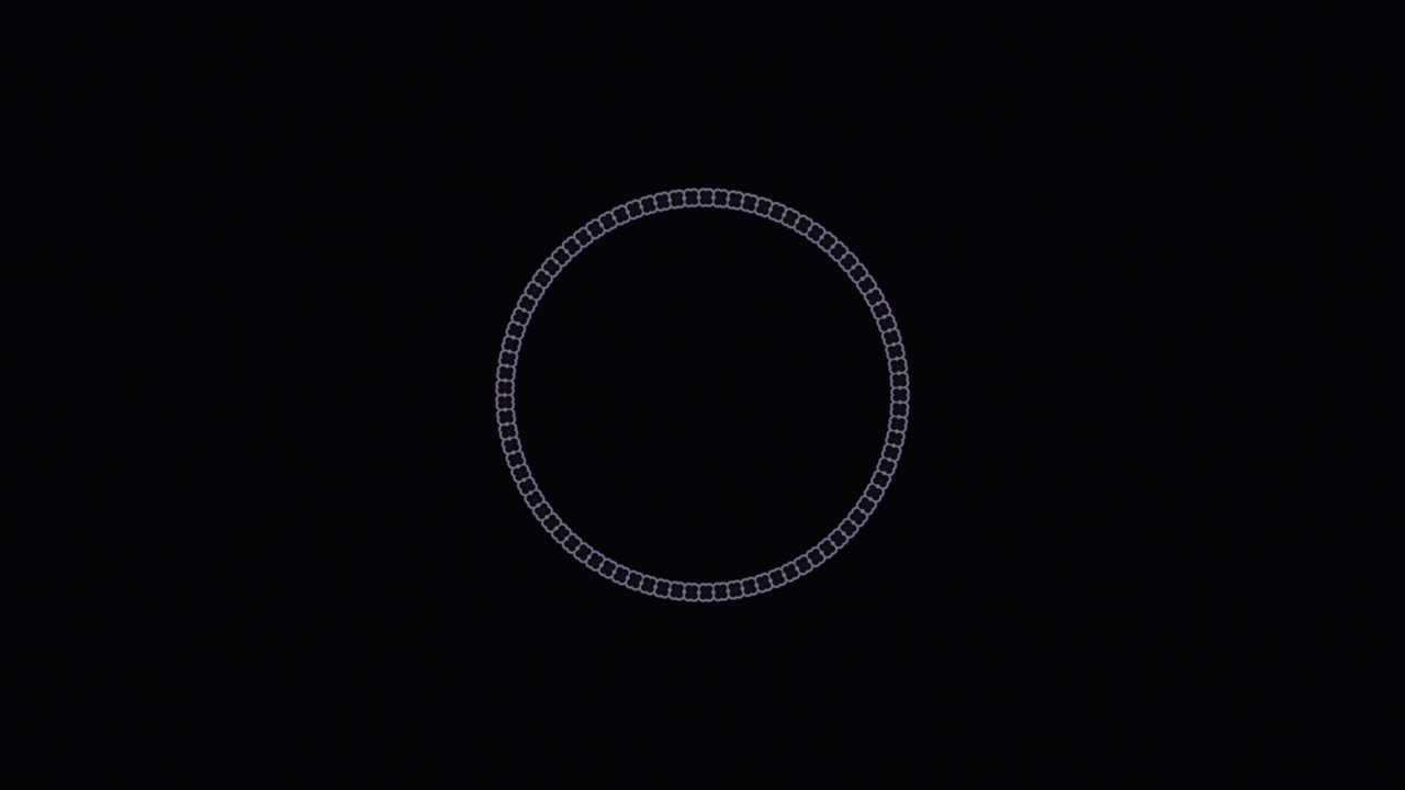 This scene features a basic circular shape that rotates slowly against a dark background. The motion gives a modern look suitable for various projects