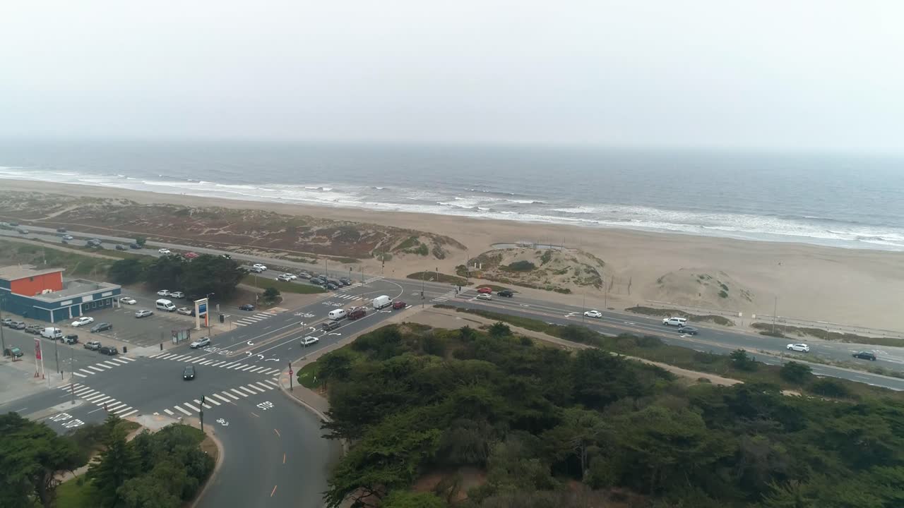 vista aérea de windmill ocean beach san francisco